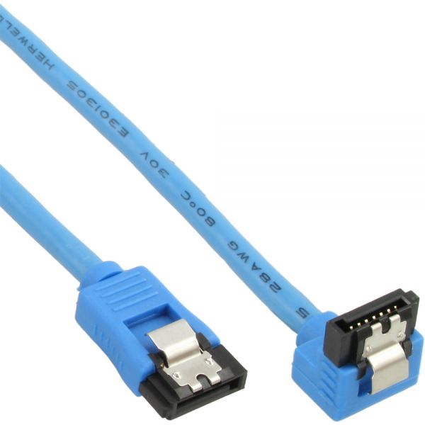 SATA 6Gbs Round Cable blue angled 90 degree China STC Electronic(Hong