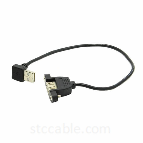 Connectors Vertical Left Angled 90 Degree USB 3.0 Adapter A Male to Female Extension White Cable Length White 