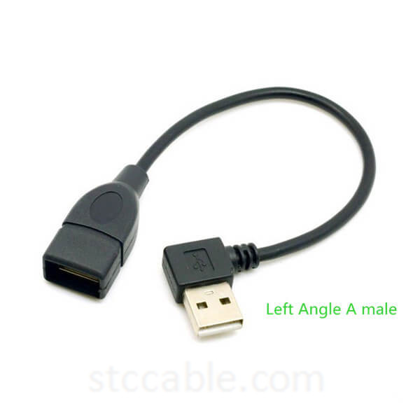 Cables USB 2.0 A Female OTG to Left Angled 90 Degree Mini B Male Cable 10cm Cable Length: 10CM, Color: Left Angled 