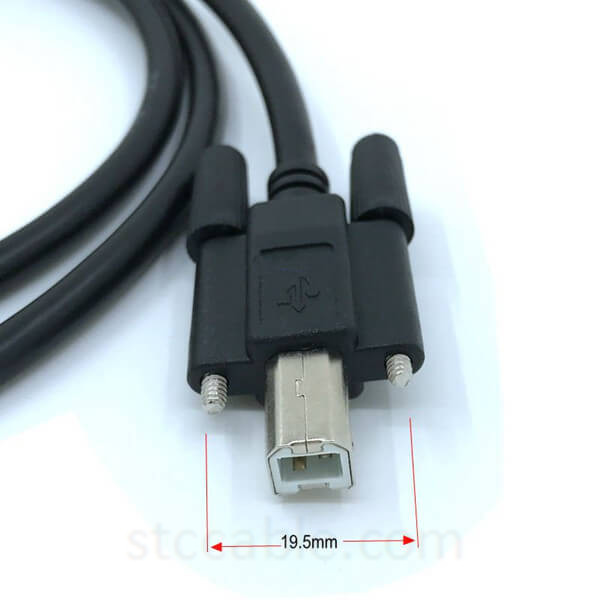 Cable Length: other Lysee Data Cables USB2.0 B Female To Male Panel Mount Printer 90 Degree Right Angle Printer Cable Lead Black Male To Female Extension Cable 30cm 