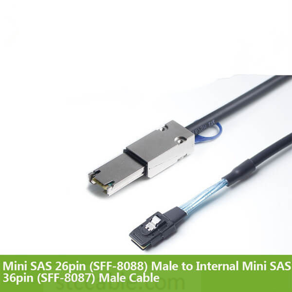 LUXSHARE SAS 36 Pin SFF-8087 to Mini SAS 36 Pin SFF-8087 Data Cable  2m 