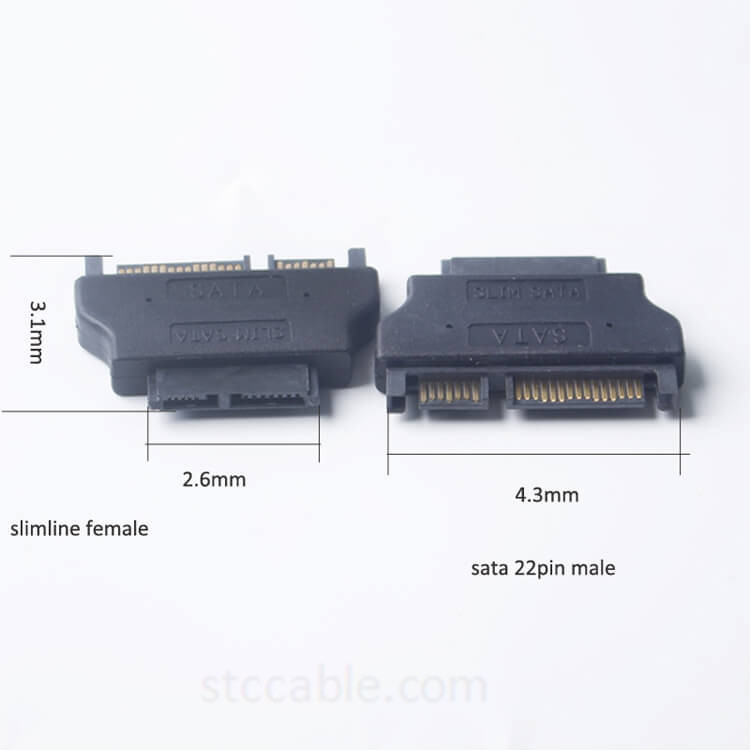 http://www.stc-cable.com/sata-22pin-male-to-slim-13pin-female-adapter.html