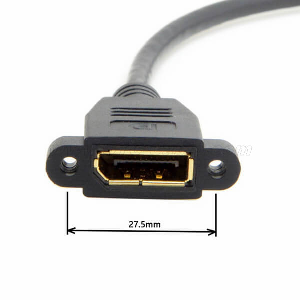 Angle DisplayPort DP Male to Female with screw Holes Video Cable Display Port 